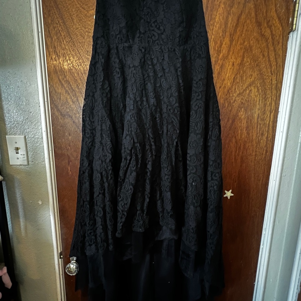 Torrid Black Strapless Lace Dress